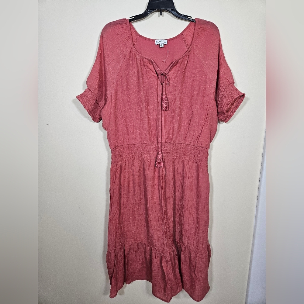 Luxology Dusty Rose Crepe Dress